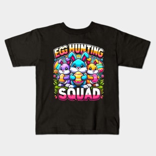 Egg Hunting Squad Crew Family Funny Happy Easter Bunny Kids Kids T-Shirt